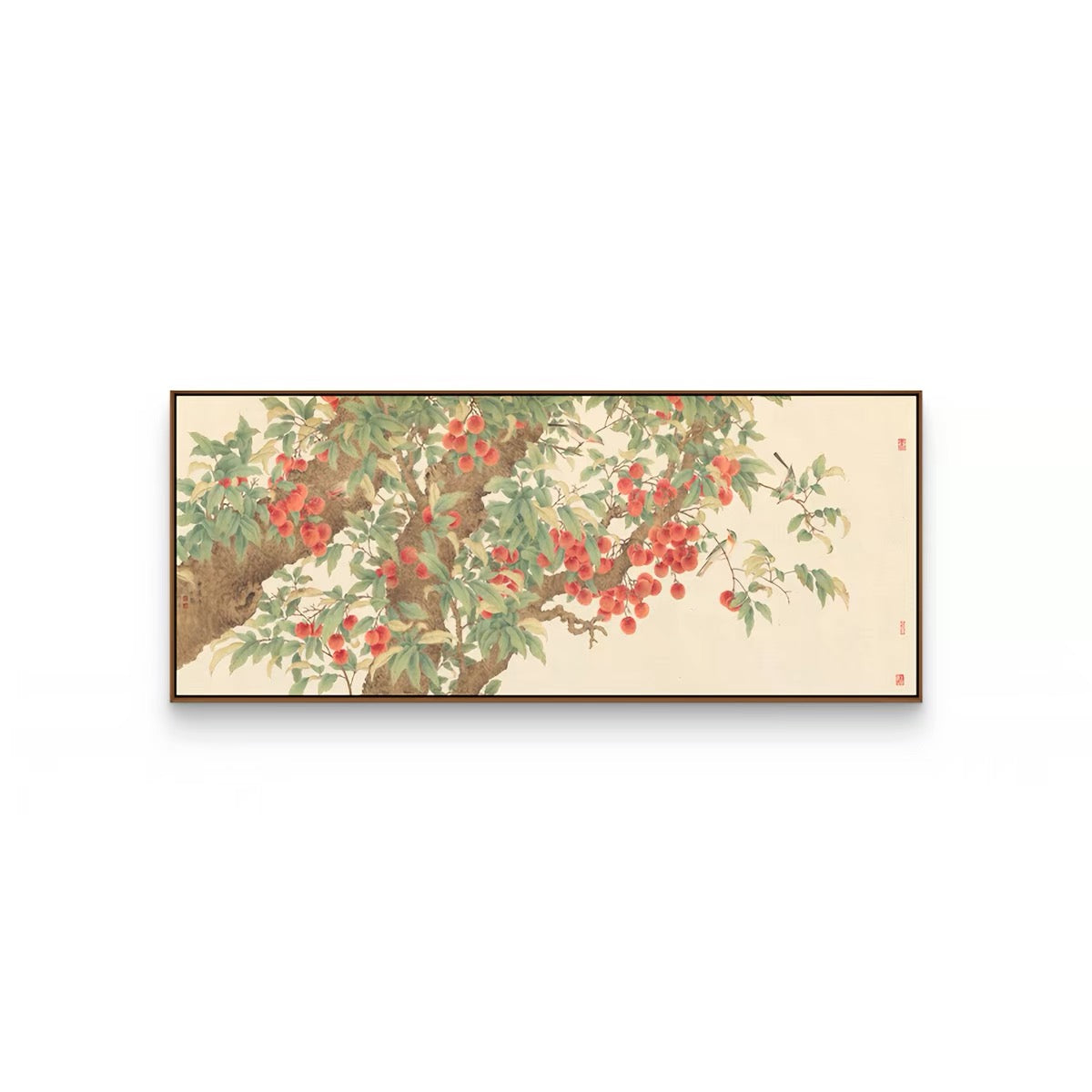 "Abundance of Lychees" Panoramic Wall Art – Museum Giclée Canvas for Luxury Interiors