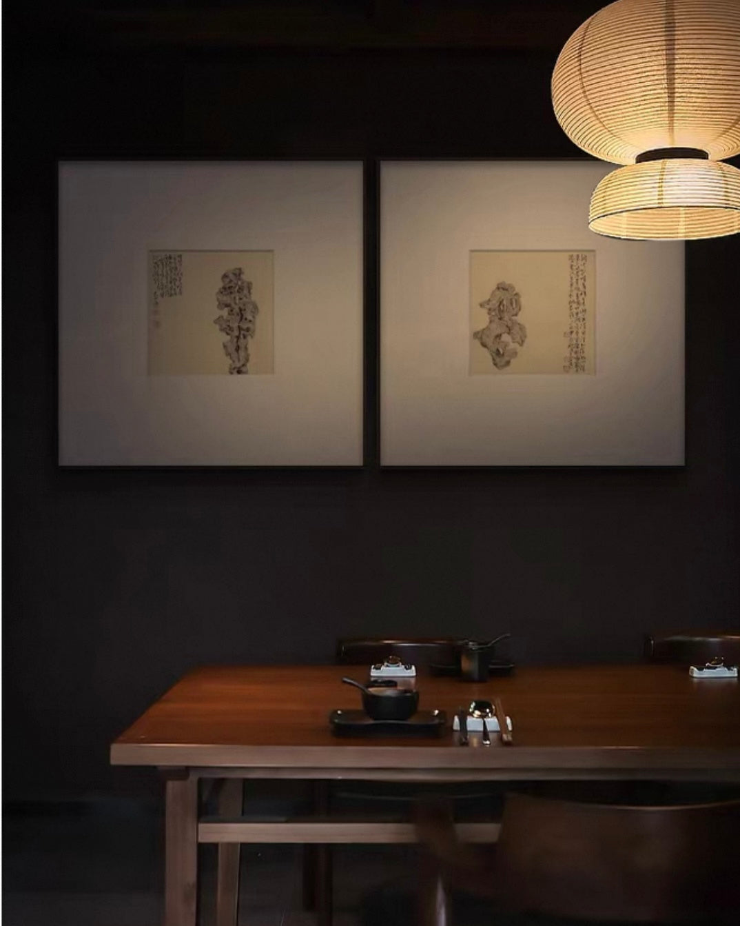"Stone of Stillness" Wabi-Sabi Wall Art – Minimalist Stone Gallery Collection with Premium Wood Frame