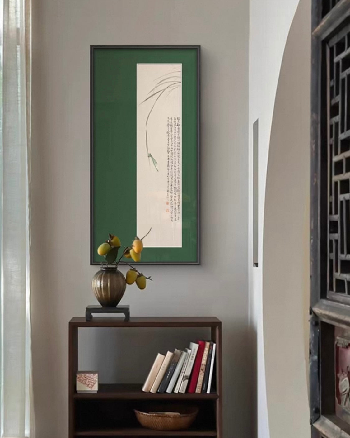 "Verdant Orchid Tranquility" Wall Art – French Vintage Zen Botanical Canvas with Premium Wood Frame