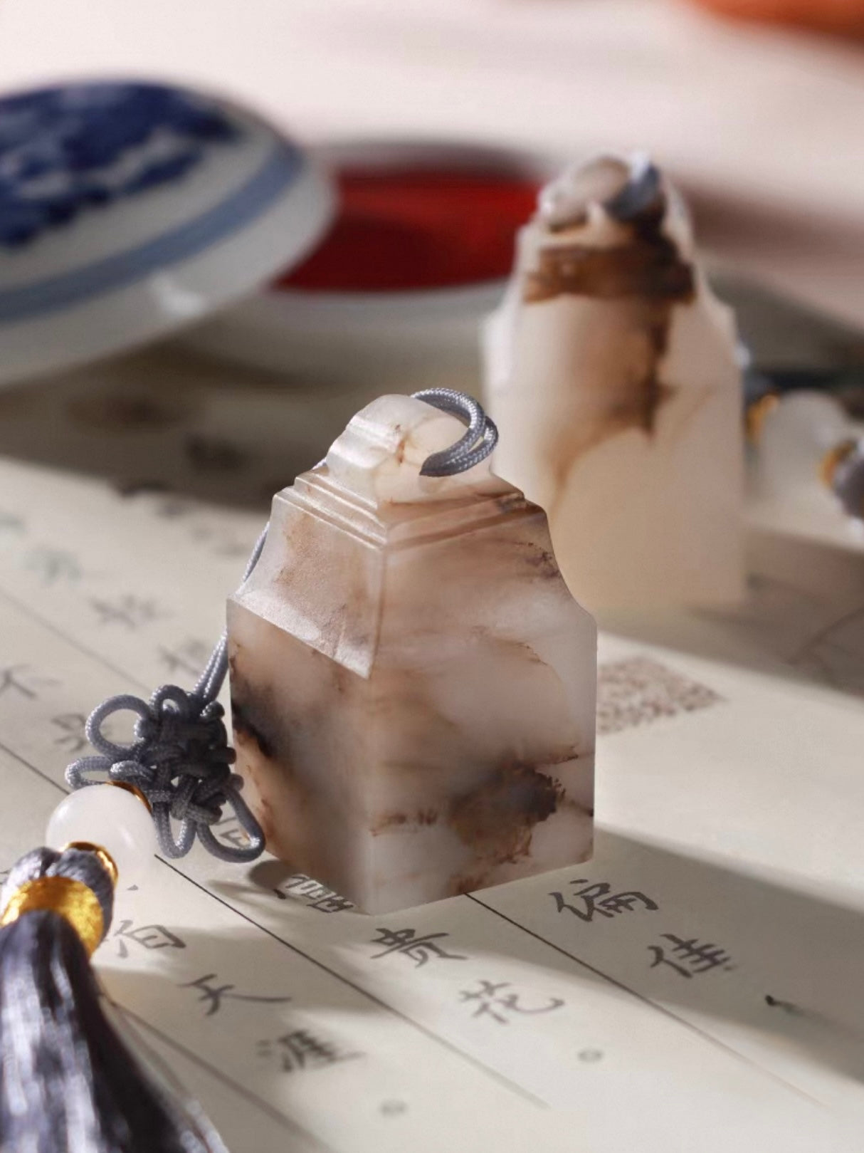Custom Hand-Carved Ink Wash Stone Seal – Personalized Name Stamp Inspired by the Art of Ink