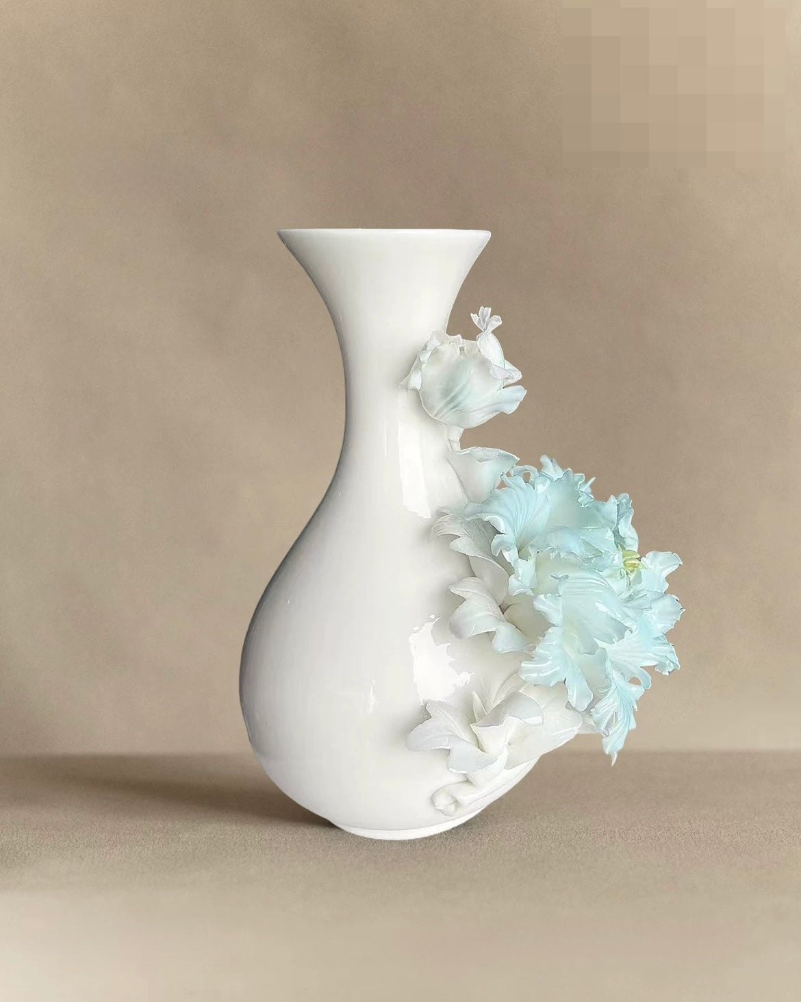 Intangible Cultural Heritage: Hand-Pinched Peony Ceramic Vase | Handcrafted Bloom