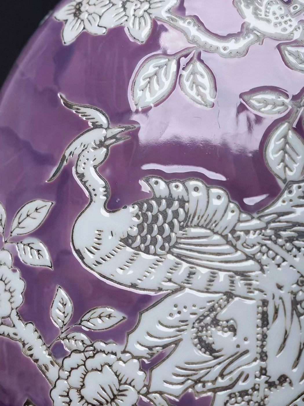 "Phoenix of Auspicious Dawn" Handcrafted Relief Ceramic Vase – Sculptural Collector's Edition