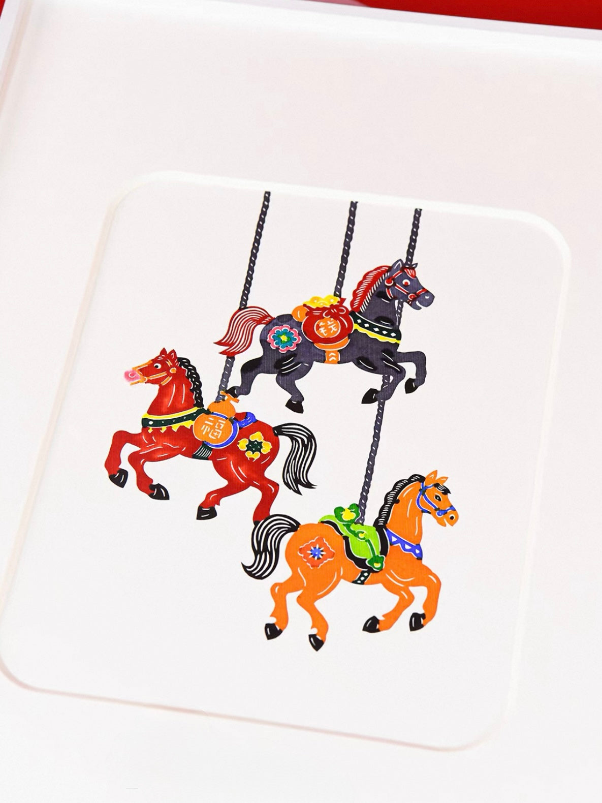 Handcrafted Galloping Horses Papercut Wall Art – Artisan Decorative Artwork