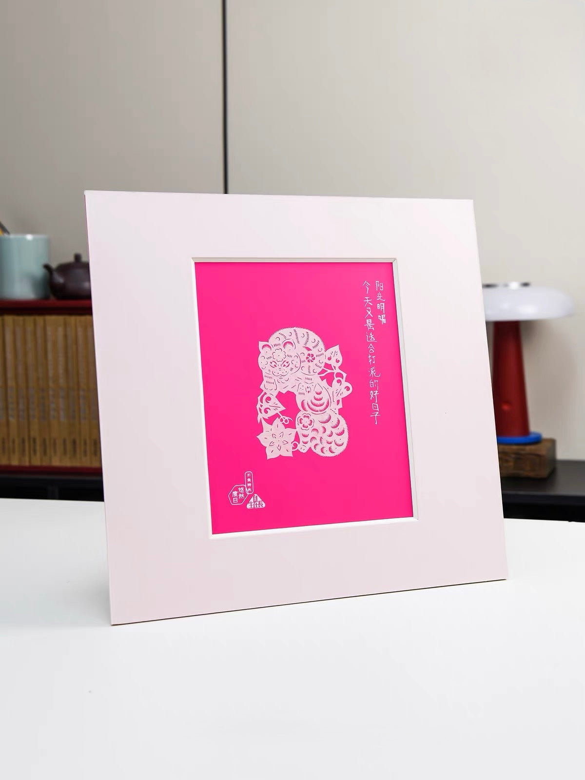 Handcrafted Lucky Cat Papercut Wall Art – Artisan Decorative Artwork