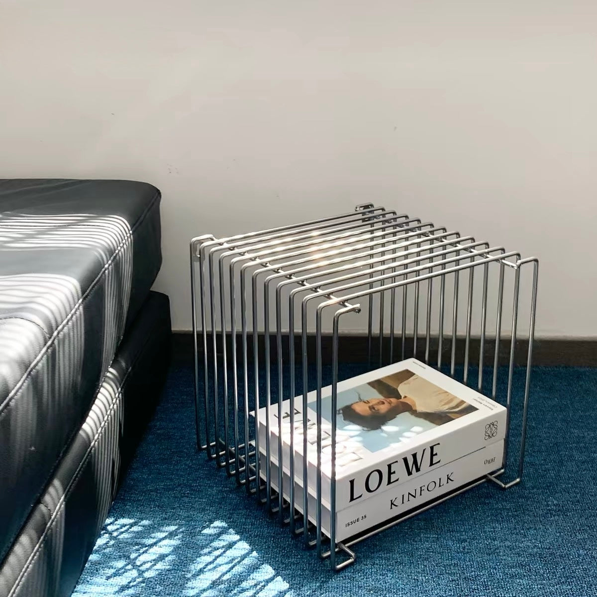 Gridline Metal Cube Side Table