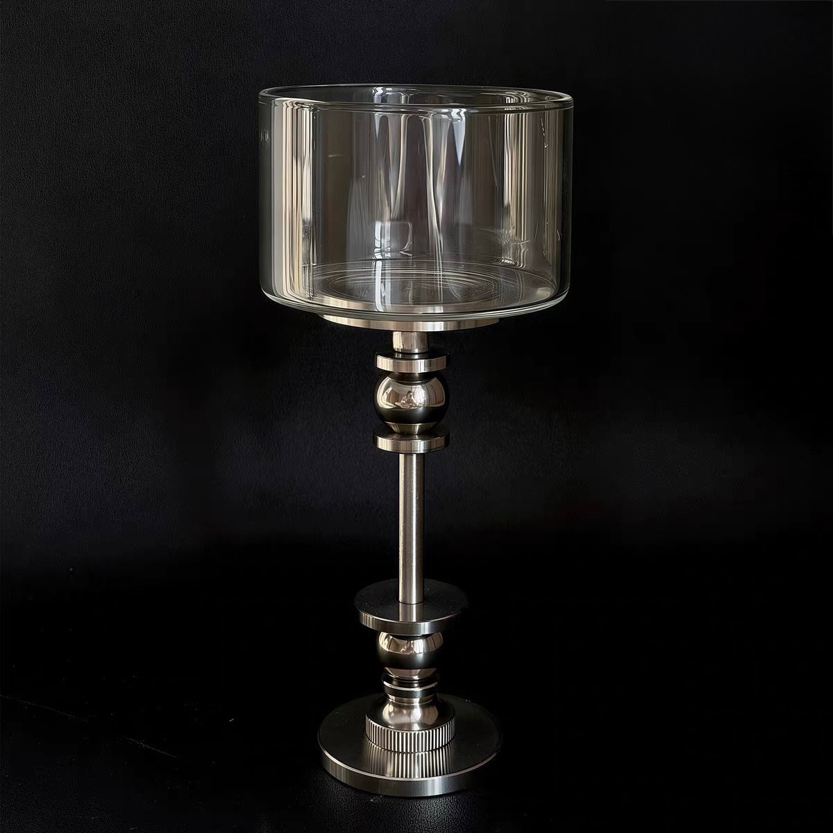 Lumen Glass and Metal Candle Holder