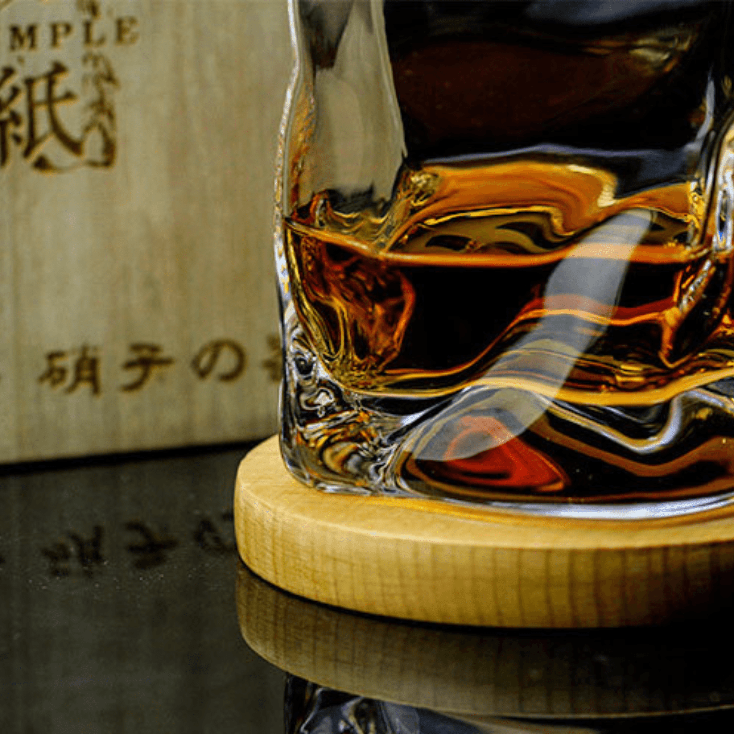 Handcrafted Edo Kiriko "Crumple Body" Whisky Glass - Authentic Japanese Artistry