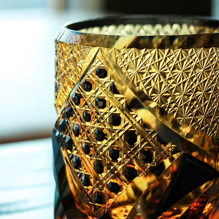 Edo Kiriko Handcrafted Dark Knight Whisky Glass – A Symbol of Strength and Refinement