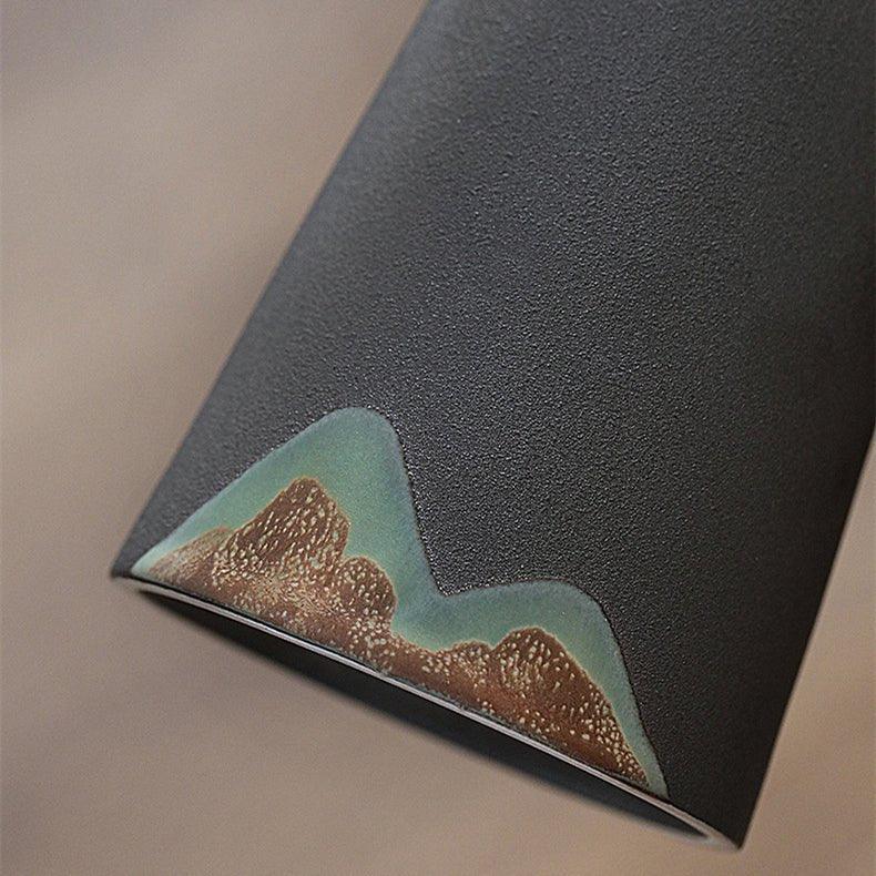 Mountain Themed Ceramic Tea Cups With Filter