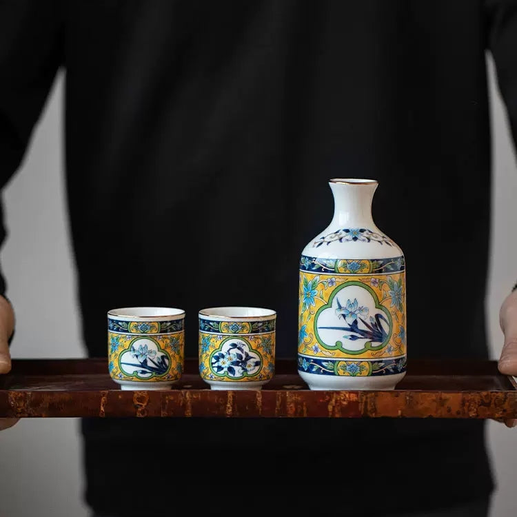 Japanese Mino-yaki Sake Set