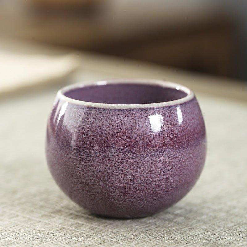 Oriental "Five Great Kilns" Handcrafted Ceramic Rounded Tea Cup Set of 5 – A Legacy of Porcelain Art