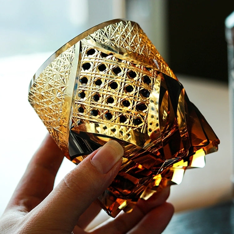 Edo Kiriko Handcrafted Dark Knight Whisky Glass – A Symbol of Strength and Refinement