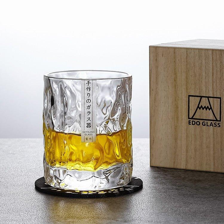 Edo Kiriko Handcrafted "Glacier" Whisky Glasses – A Pristine Landscape in Crystal