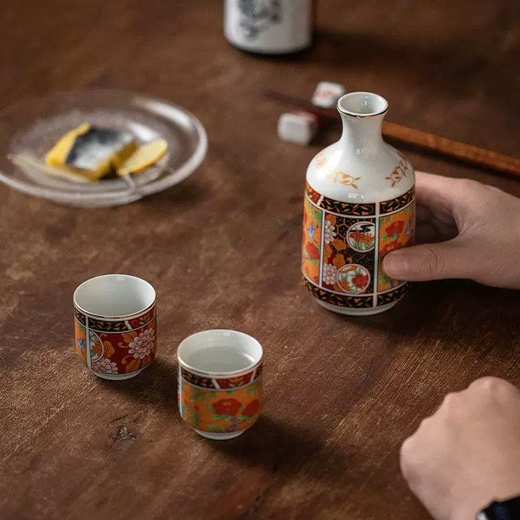 Japanese Mino-yaki Sake Set