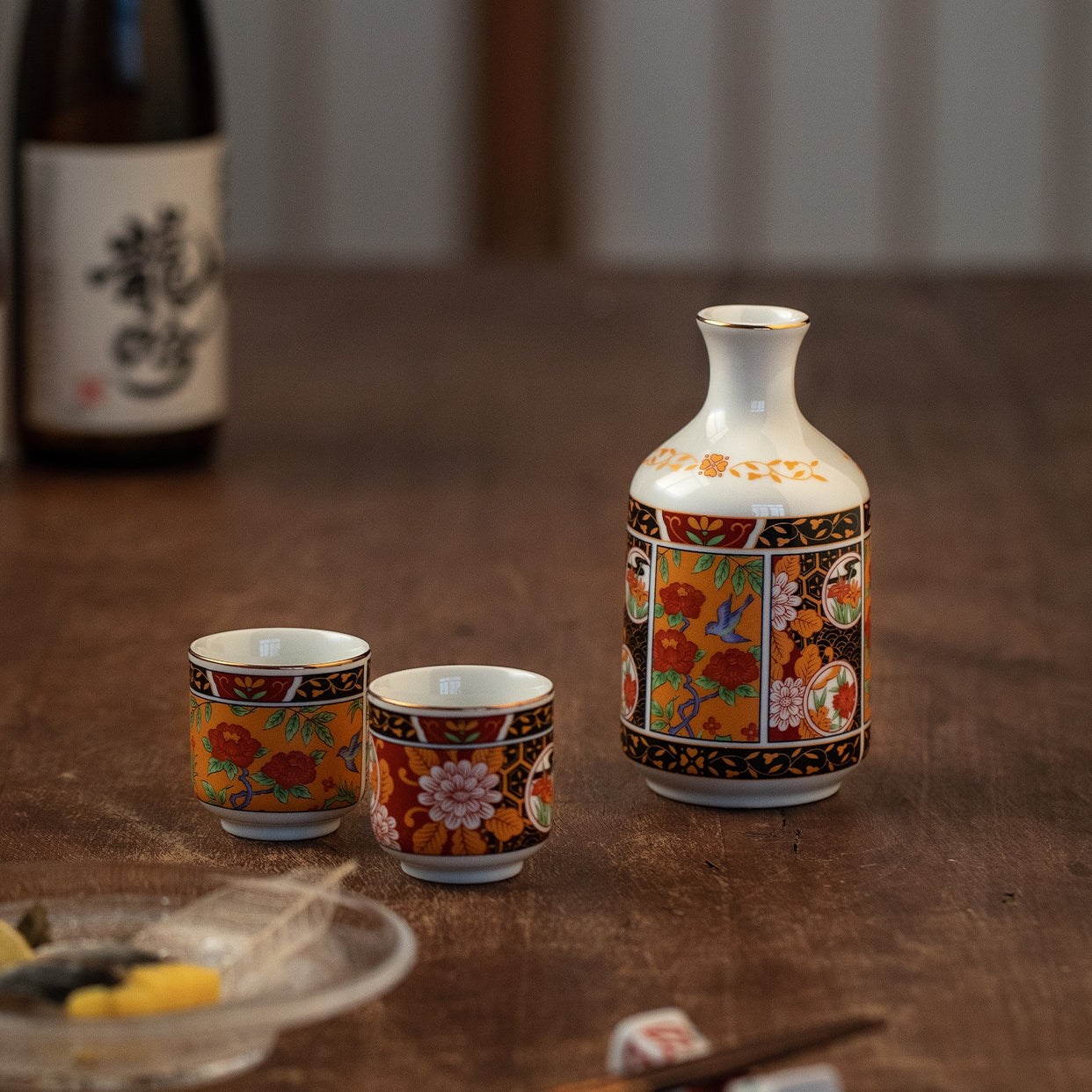 Japanese Mino-yaki Sake Set