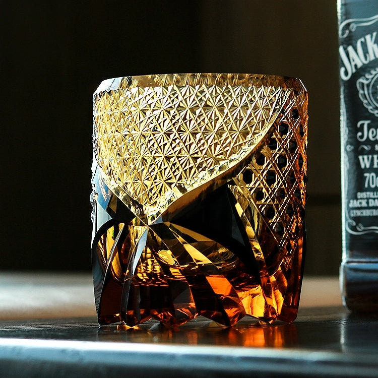 Edo Kiriko Handcrafted Dark Knight Whisky Glass – A Symbol of Strength and Refinement
