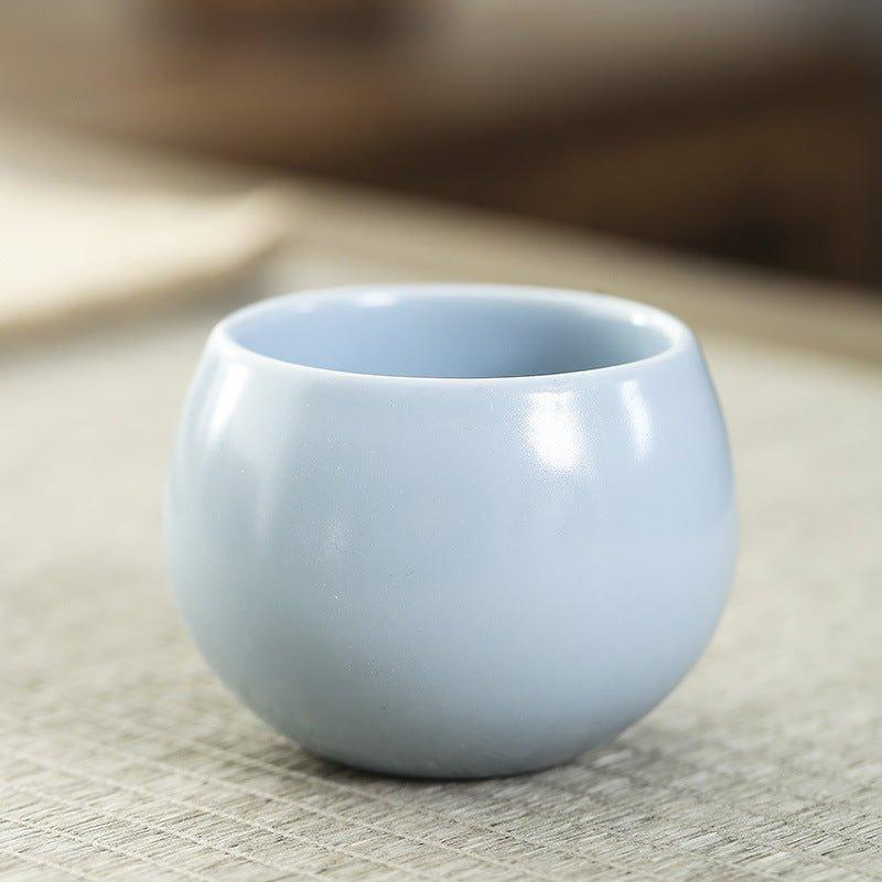 Oriental "Five Great Kilns" Handcrafted Ceramic Rounded Tea Cup Set of 5 – A Legacy of Porcelain Art