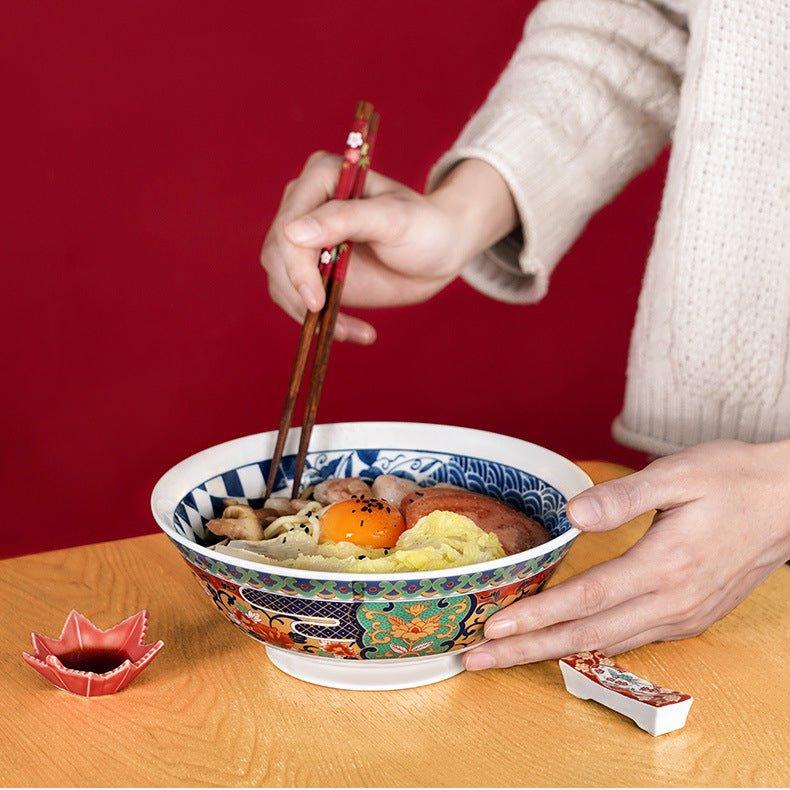 Japanese Mino Ware Imari Series Handcrafted Imperial Ramen Bowl – A Culinary Masterpiece