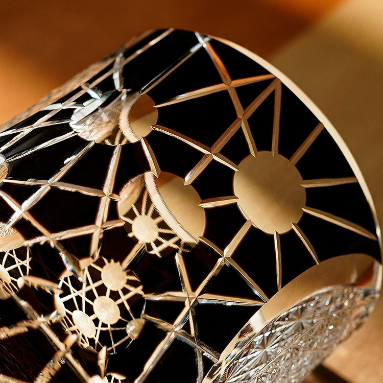 Edo Kiriko Handcrafted Night Jewel Whisky Glass – A Glimmer of Midnight Majesty