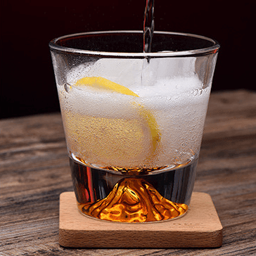 Handcrafted Edo Kiriko Mount Fuji Whisky Glass Set