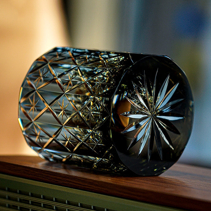Edo Kiriko Handcrafted Celestial Whisky Glass – A Cosmos Reflected in Crystal