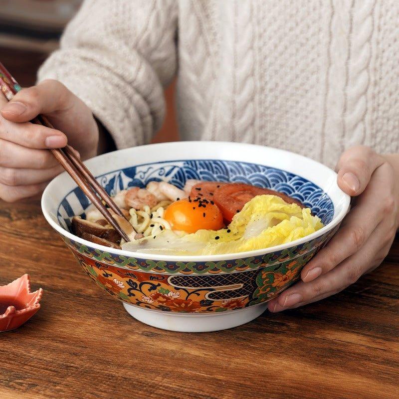 Japanese Mino Ware Imari Series Handcrafted Imperial Ramen Bowl – A Culinary Masterpiece