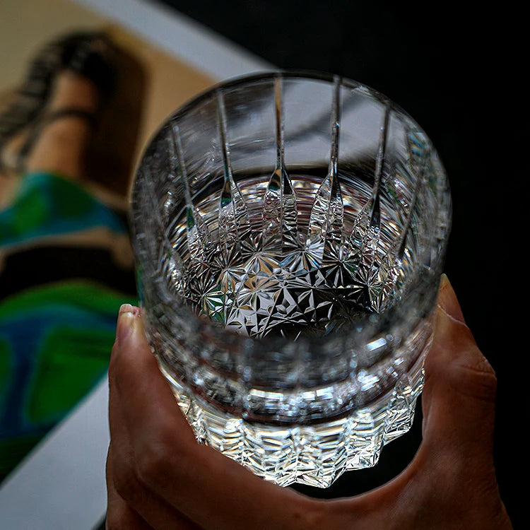 Edo Kiriko Multi-Color Edition "Dazzling" Whisky Glass - Handcrafted Japanese Artistry