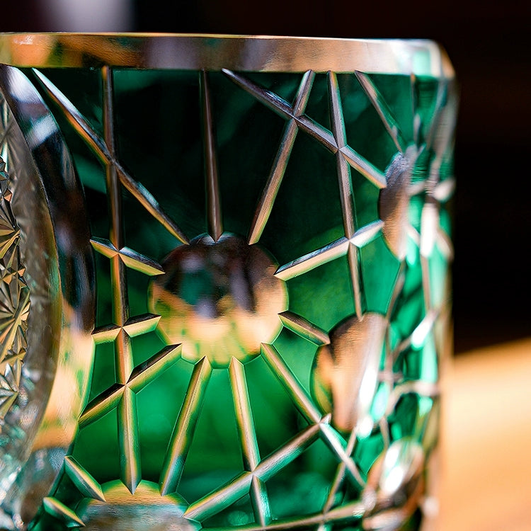 Edo Kiriko Handcrafted Night Jewel Whisky Glass – A Glimmer of Midnight Majesty