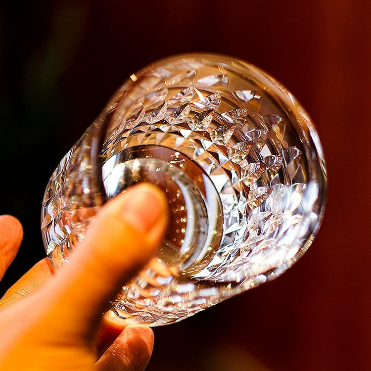 Edo Kiriko Crystal Royale Whisky Glass with Wooden Box – A Regal Expression of Japanese Craftsmanship