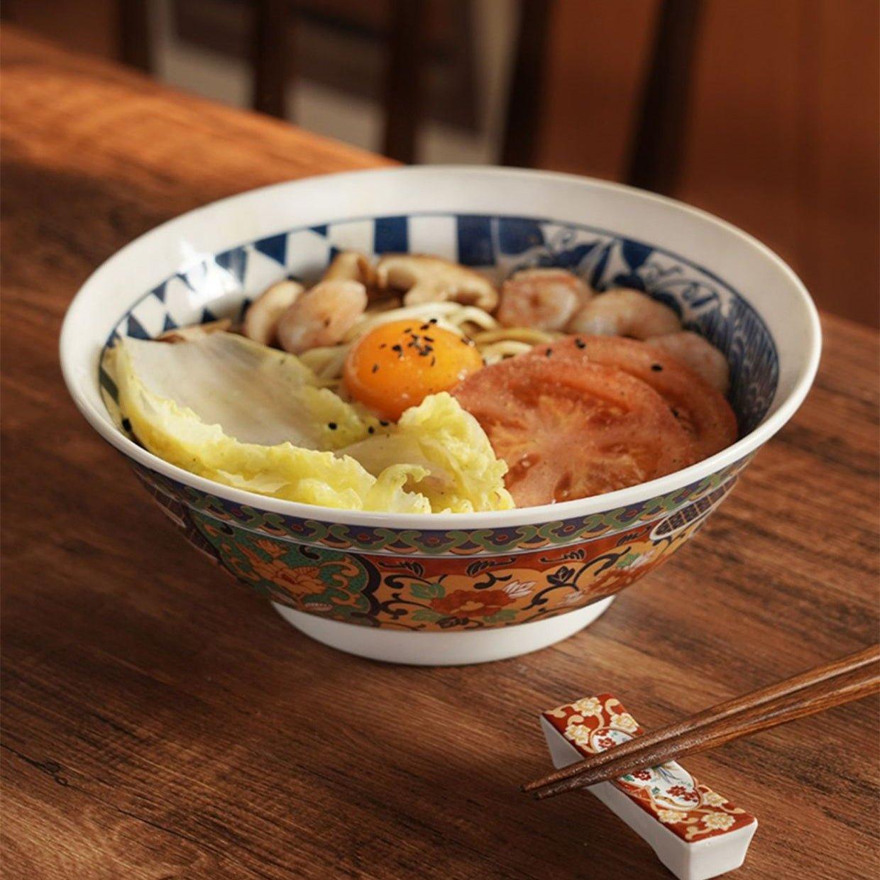 Japanese Mino Ware Imari Series Handcrafted Imperial Ramen Bowl – A Culinary Masterpiece