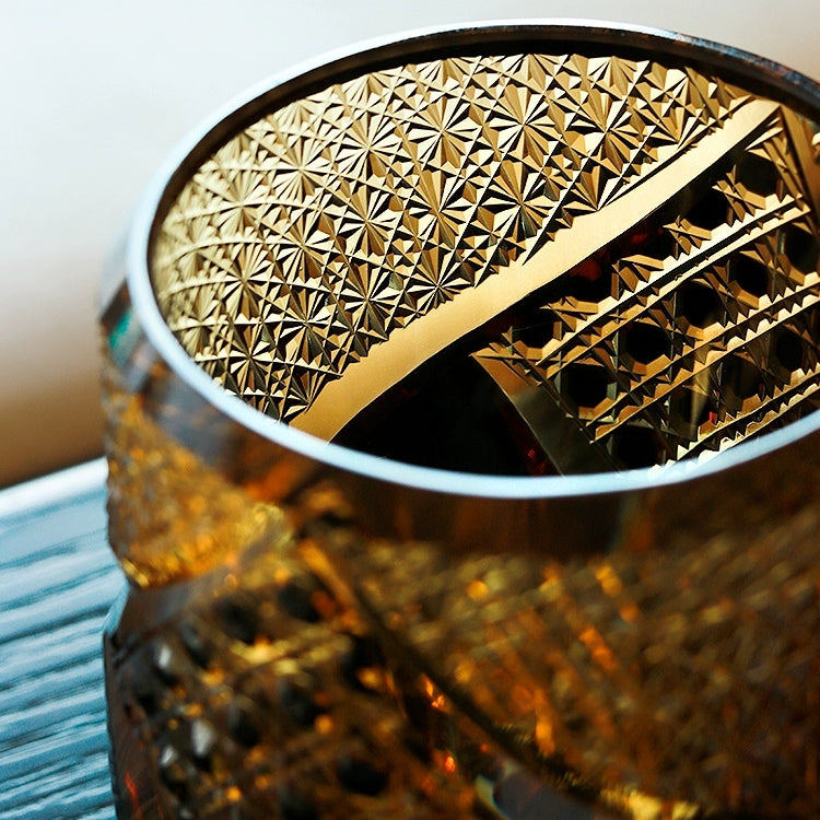 Edo Kiriko Handcrafted Dark Knight Whisky Glass – A Symbol of Strength and Refinement