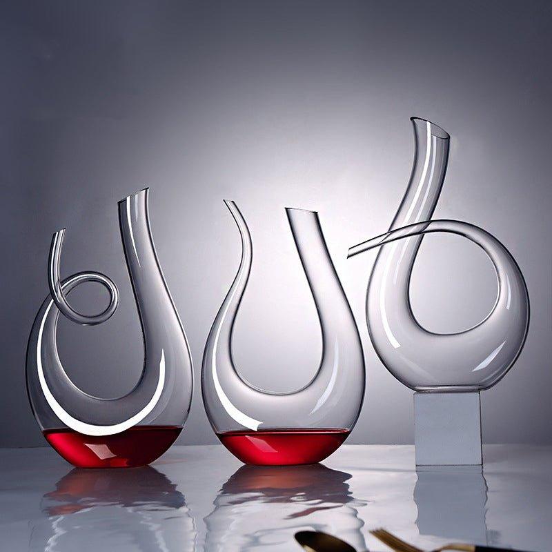 Abstract Art Glass Wine Decanter