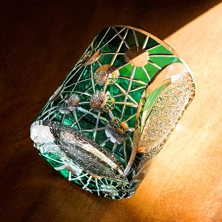 Edo Kiriko Handcrafted Night Jewel Whisky Glass – A Glimmer of Midnight Majesty