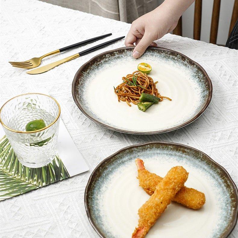 Japanese Mino Ware Handcrafted Kiln-Altered Ceramic Plates – Where Fire and Earth Create Art