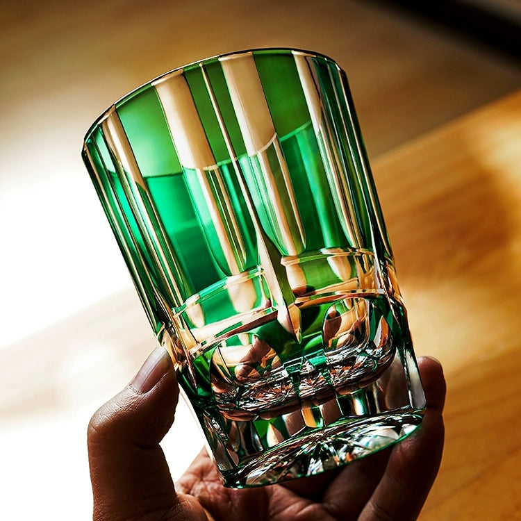 Edo Kiriko Handcrafted Bamboo Feast Whisky Glass – A Harvest of Serenity in Crystal