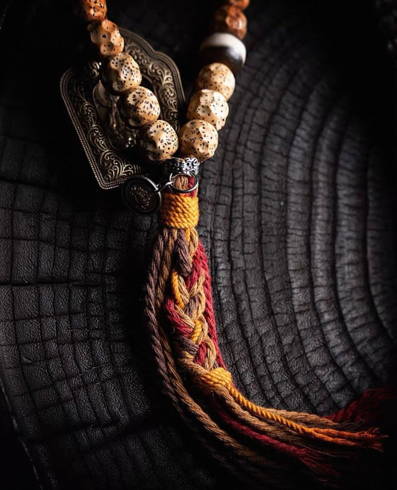 Natural Bodhi Seed Prayer Beads - The "Formless" Aged Star-Moon Bracelet
