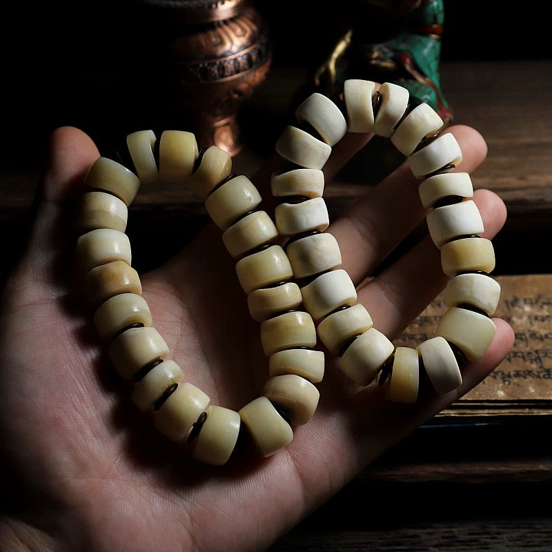 Tibetan Yak Bone "Free-Form" Mala Bracelet for Men