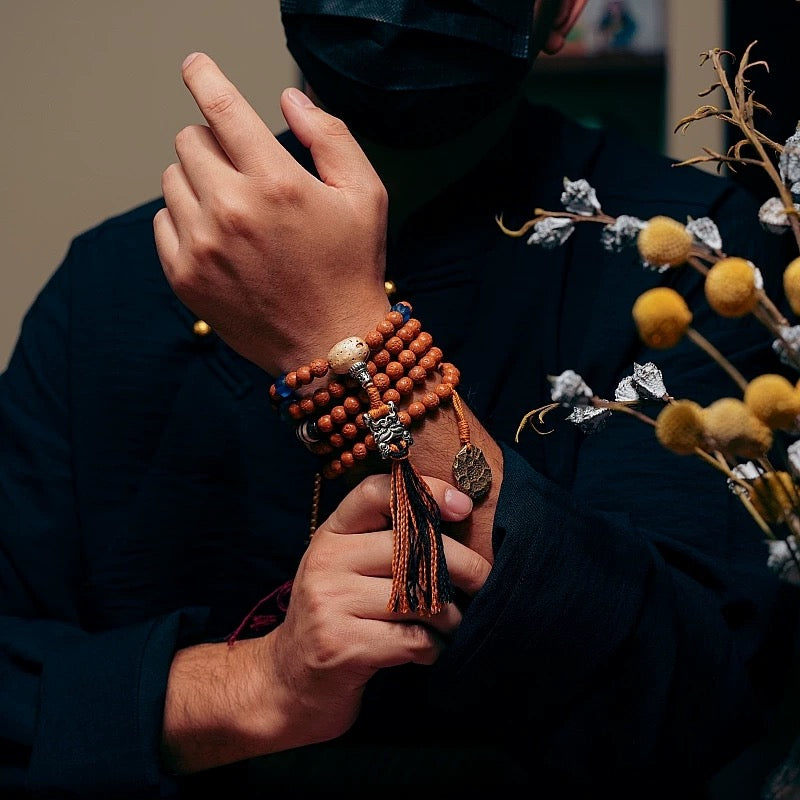 Tibetan "Toothless" Small Vajra Bodhi Seed Mala - 108 Beads for Prayer