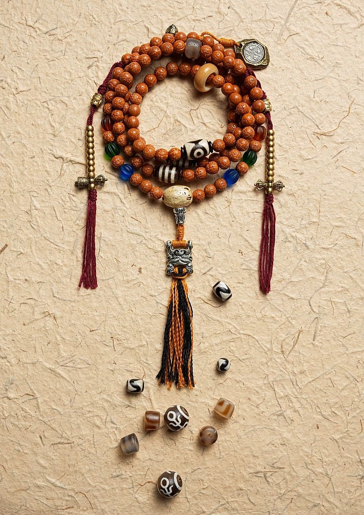 Tibetan "Toothless" Small Vajra Bodhi Seed Mala - 108 Beads for Prayer