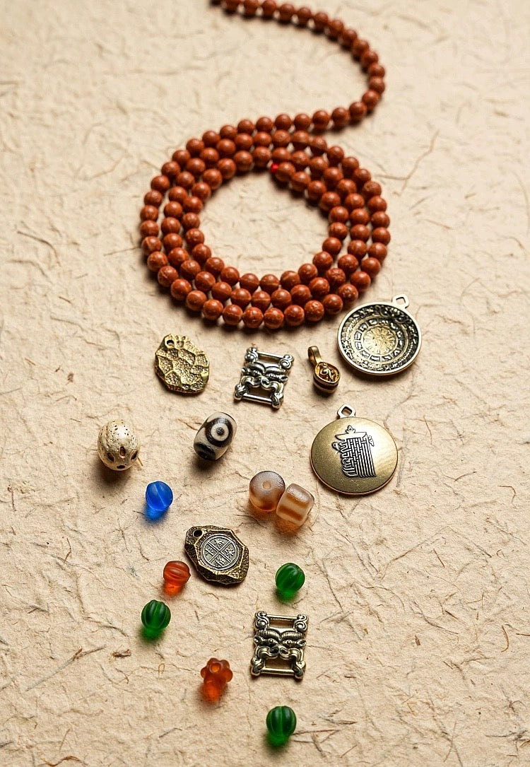 Tibetan "Toothless" Small Vajra Bodhi Seed Mala - 108 Beads for Prayer