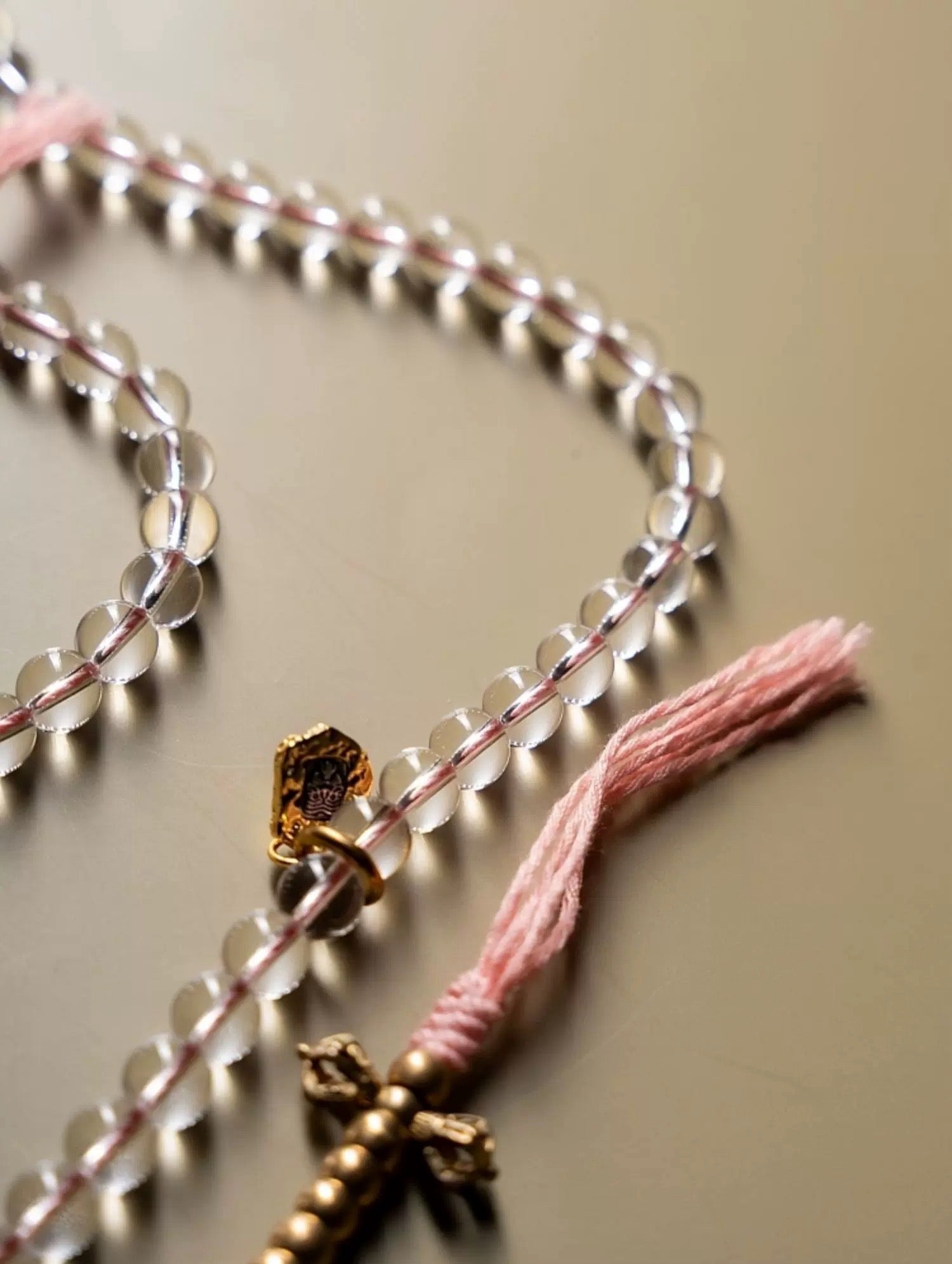 Natural White Crystal Mala Bracelet for Women – 108 Beads of Purity