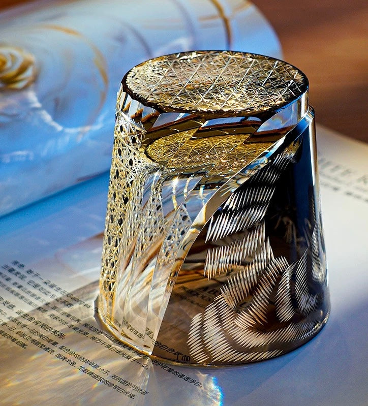 The "Majestic Tiger" Master-Edition Edo Kiriko Whiskey Glass