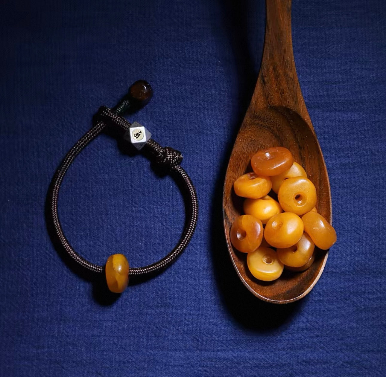 Natural Aged Amber Braided Bracelet - Original Design for Couples & Birth Year Charms