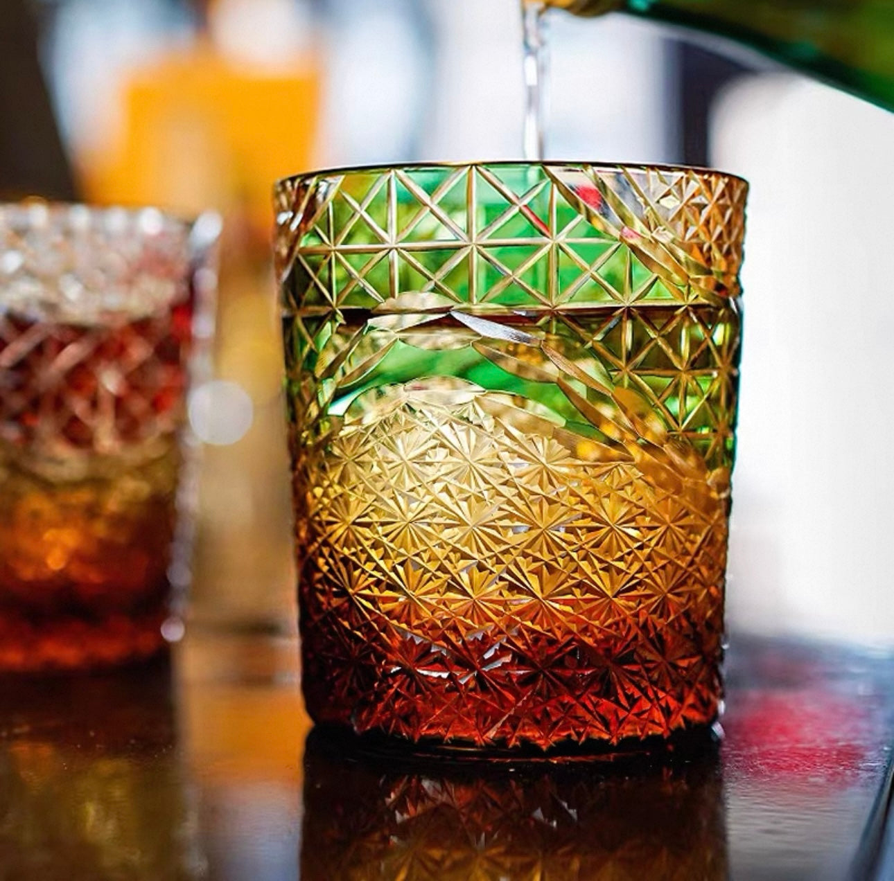 Handcrafted Edo Kiriko Whiskey Glass