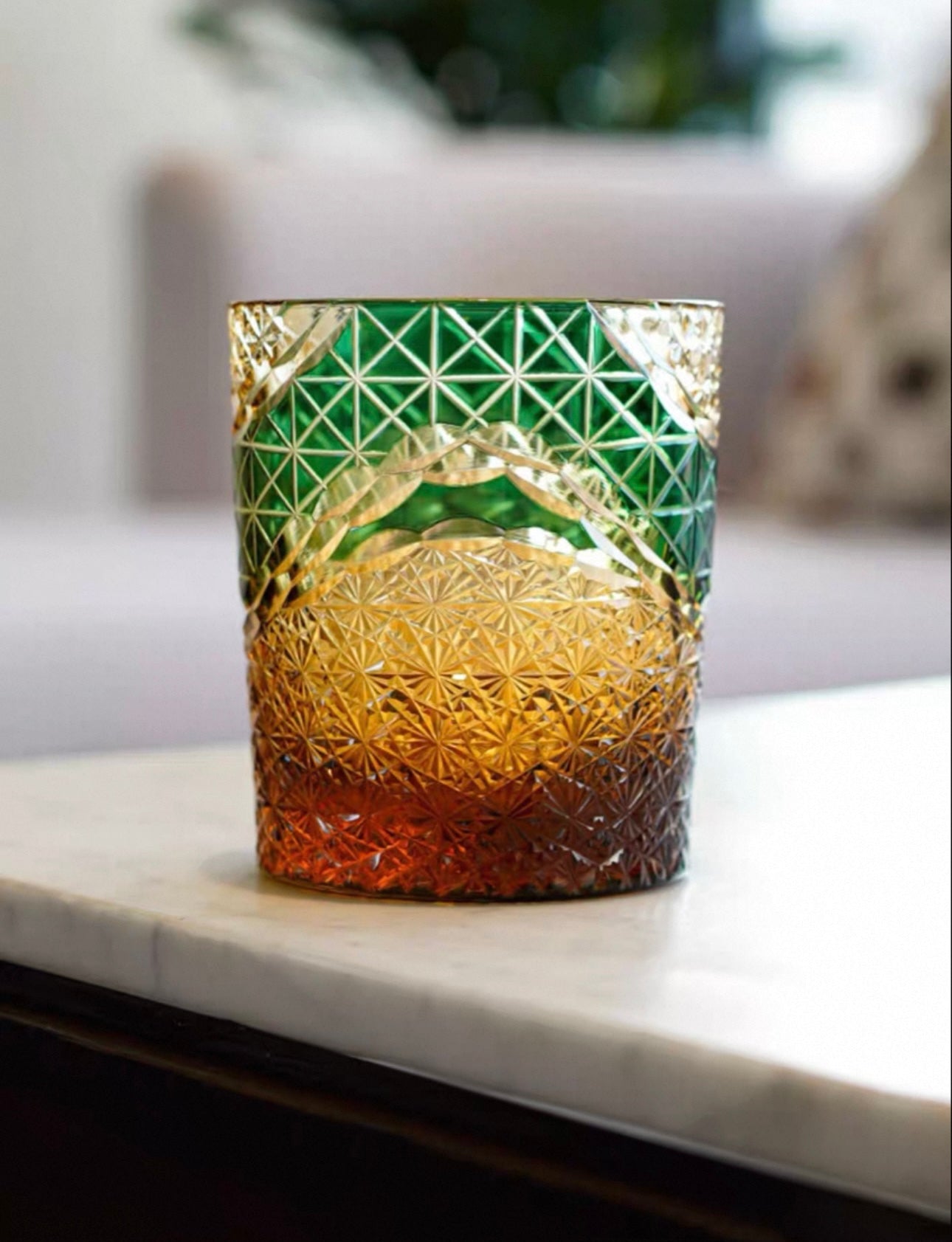 Handcrafted Edo Kiriko Whiskey Glass