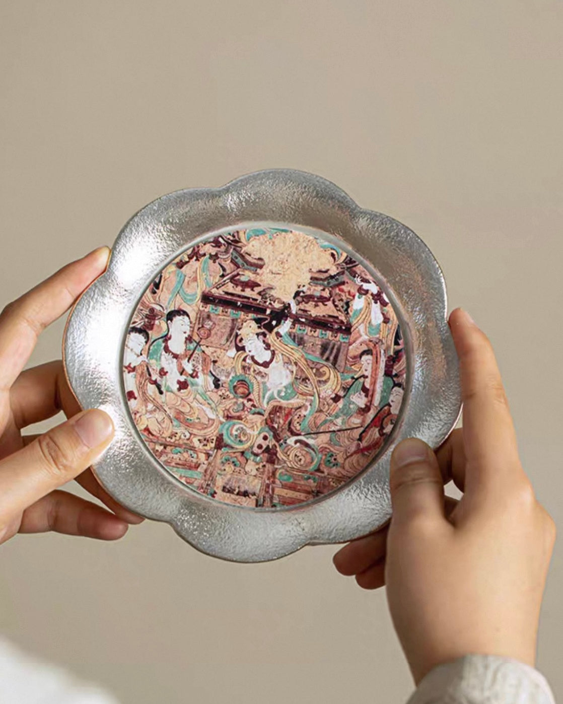 Dunhuang "Gold & Silver Inlay" Ceramic Tea Trio | Premium Heritage Gift Set