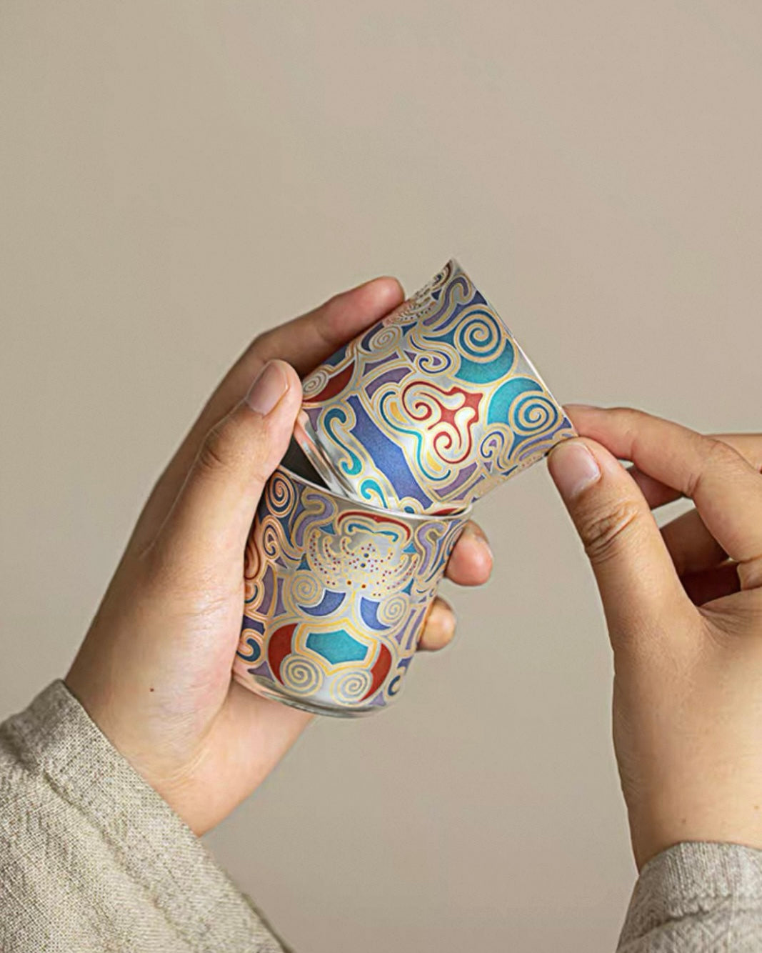 Dunhuang "Gold & Silver Inlay" Ceramic Tea Trio | Premium Heritage Gift Set