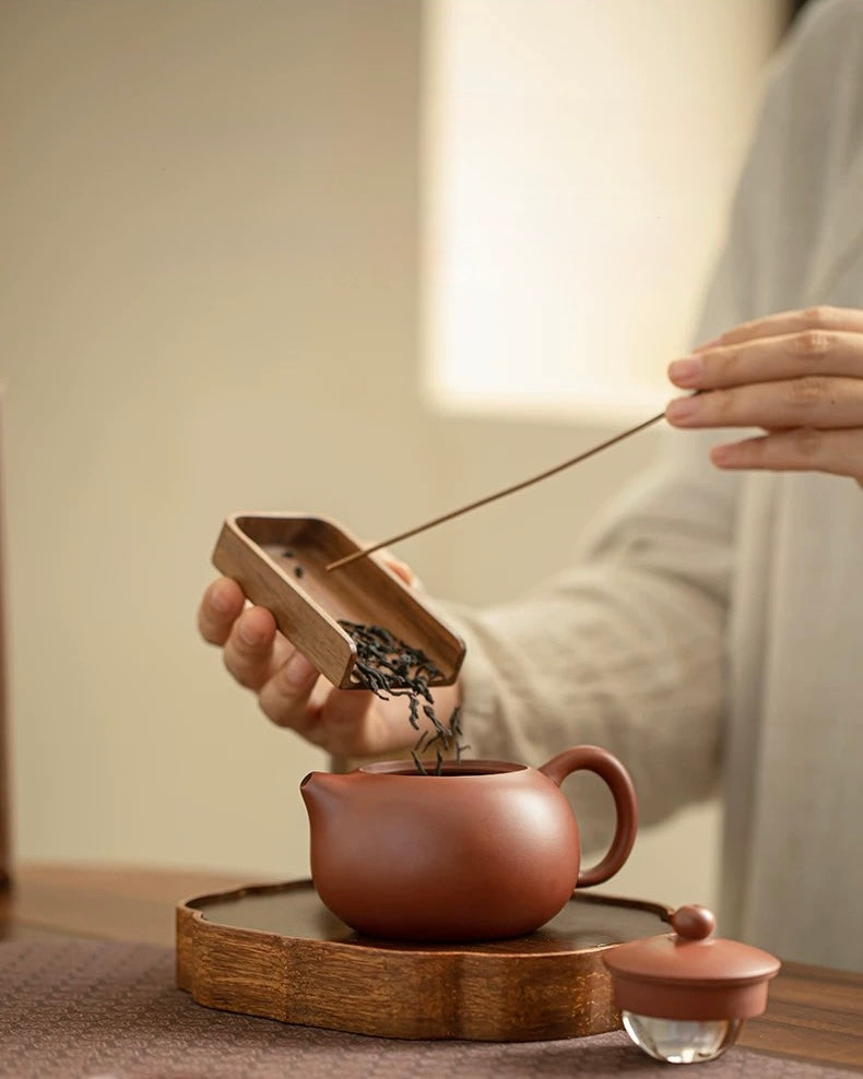 Minimalist Luxury Purple Clay Tea Set | Compact Trio for Home & Office