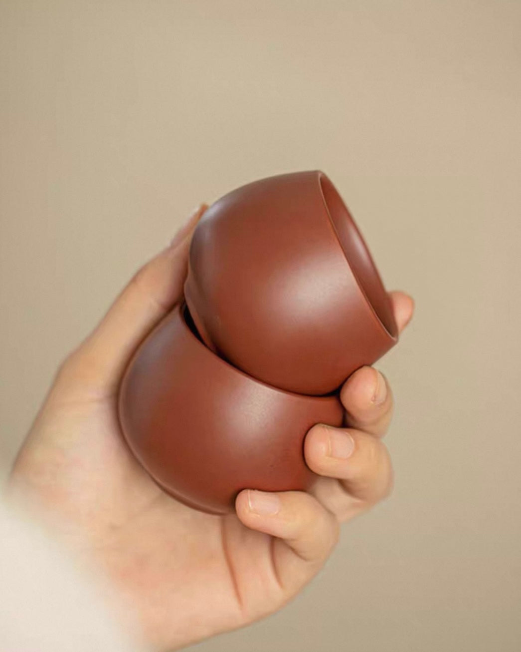 Minimalist Luxury Purple Clay Tea Set | Compact Trio for Home & Office