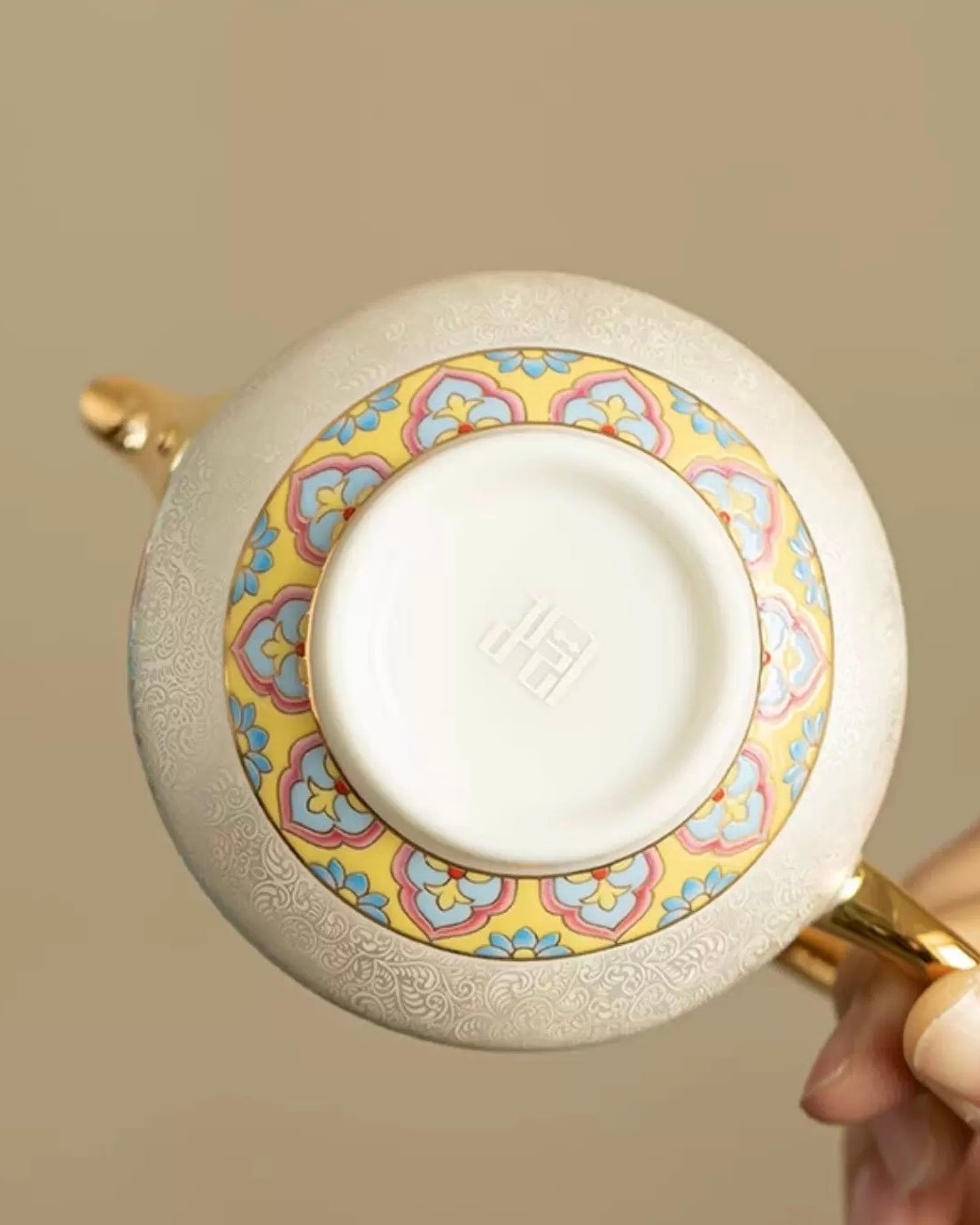 Cloisonné Silver-Inlaid Tea Set | 160ml Enamel Pot & 2 Tasting Cups